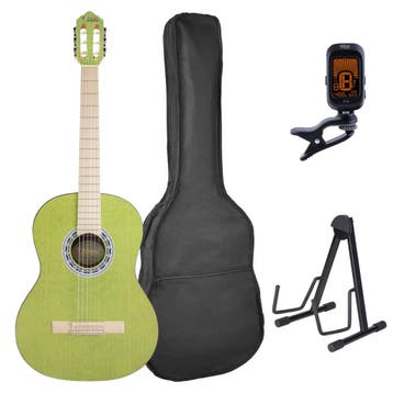 Valencia VC354HGN Hybrid Neck Klassieke Gitaar 4/4 Groen, Ophalen of Verzenden, Nieuw