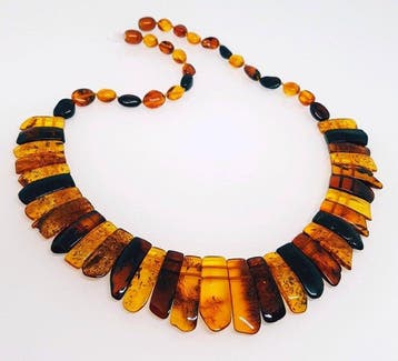 Amber Vintage zeldzame natuurlijke Baltische amber ketting