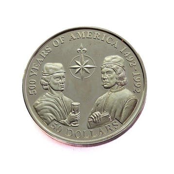 Cookeilanden. 50 Dollars 1993 Pinzo Brothers