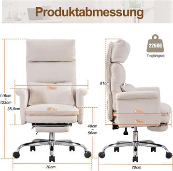 Ergonomische Bureaustoel -  Office Chair - Gamestoel - Volwa, Huis en Inrichting, Verzenden, Zo goed als nieuw