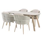 Manolo Eva dining tuinset 180x95xH75 cm 5 delig keramiek, Tuin en Terras, Ophalen of Verzenden, Nieuw