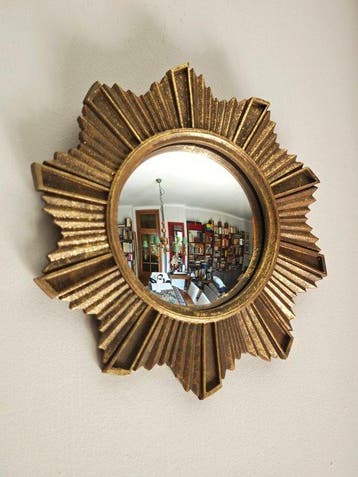 Wandspiegel- Heksenoog / Butler - Glas, Hars - Sunburst, Nieuw