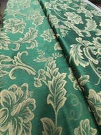 Meubelstof - 2.7 m - 2.8 m - Goudgroene barokke stof
