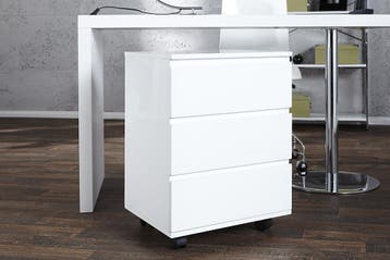 Moderne rolcontainer BIG DEAL 45cm wit hoogglans 3 lades -, Ophalen of Verzenden, Nieuw in verpakking