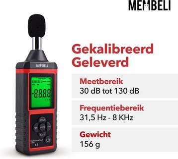 Membeli Decibelmeter 30 dB tot 130 dB - Incl. Beschermhoes -, Ophalen of Verzenden, Zo goed als nieuw