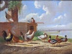 Albertus Verhoesen (1806-1881) - Pluimvee in landschap
