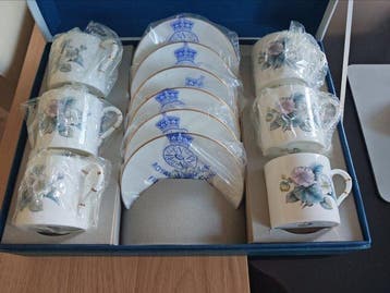 Royal Worcester - Theekopjesset voor 6 personen - China