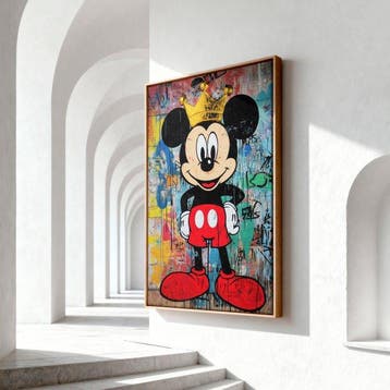 Iconica - Mickey Mouse: Pop Art King - unique 1/1 XXL (150 x, Antiek en Kunst