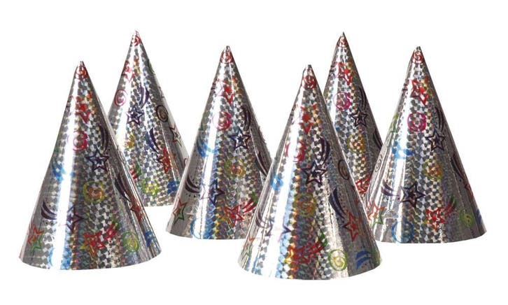Set 6 Holografische hoedjes, Kleding | Dames, Carnavalskleding en Feestkleding, Nieuw, Ophalen of Verzenden