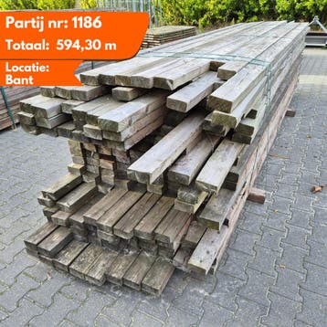 Partij Thermo Vuren Balken 3300-3900-4200x100x50mm, Ophalen of Verzenden, Nieuw