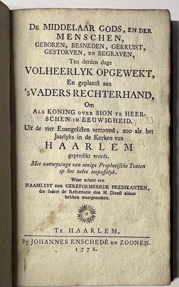 Johannes Enschede - De middelaar Gods en der menschen,
