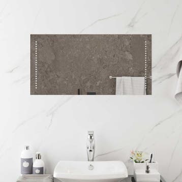 vidaXL LED Badkamer Spiegel Doorzichtig 80 x 40 cm gehard, Huis en Inrichting, Verzenden, Nieuw
