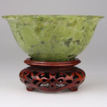 Kom - Steen, serpentijn - Chinese Serpentine Bowl