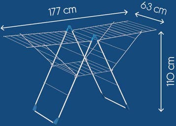 Tomado - Droogrek Vento - 30 meter drooglengte - Zilvergrijs, Ophalen of Verzenden, Gebruikt