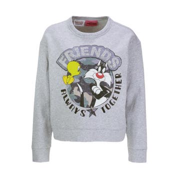 Frogbox • grijze sweater Friends • 36, Princess goes Hollywood, Verzenden, Nieuw, Maat 36 (S)