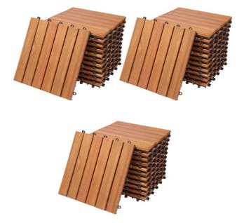 Houten Tegel Eucalyptus Hout 33 Set 30x30cm (Tuin Tegels), Tuin en Terras, Verzenden, Nieuw