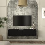 Tv-meubel Nolven zwevend 135x32x30 cm zwart [en.casa], Verzenden, Nieuw