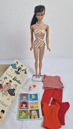 Barbie - Barbiepop Brunette Swirl 1963 #0850 - 1960-1970 -