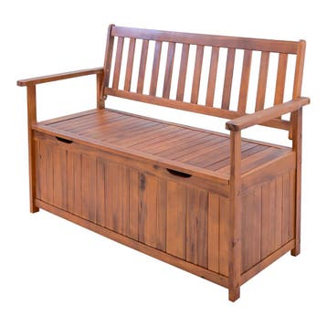 Tuinbank Avezzano tweezitsbank met opbergvak 130x60x88 cm ho, Verzenden, Nieuw