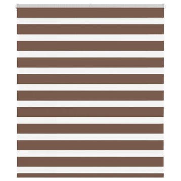 vidaXL Zebra rolgordijn 125x100 cm stofbreedte 120,9cm, Verzenden, Nieuw, Bruin