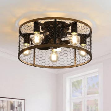 Plafondventilator met Licht 20 Inch Zwart Stil, Verzenden, Nieuw