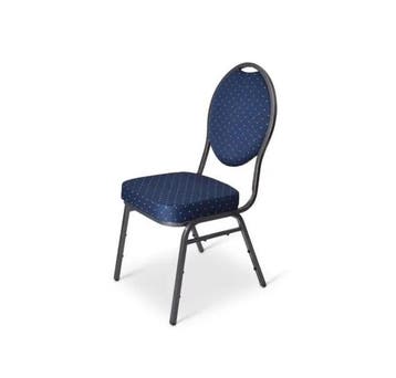 Stapelstoel MILO stalen frame en foam rug en zitting Blau..., Verzenden, Nieuw