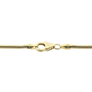 Gouden slangenschakel ketting, Ophalen of Verzenden, Gebruikt, Goud, Goud