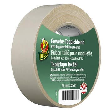 Tapijttape | Duck | 25 meter (Textiel, Grijs, 50 mm), Verzenden, Nieuw