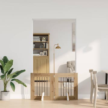 vidaXL Opvouwbaar hondenhek met standaards 2 pcs Artisanaal, Dieren en Toebehoren, Verzenden, Nieuw