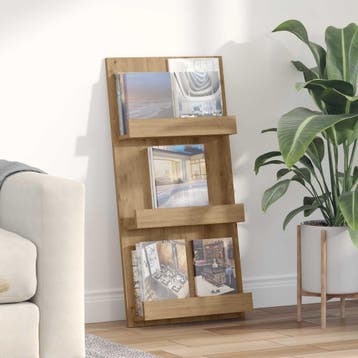 vidaXL Tijdschrift Rek Artisan Eiken 51 x 11 x 102 cm, Verzenden, Nieuw