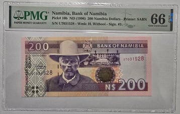 Namibië. - 200 Dollars ND(1996) - Pick 10b (Zonder
