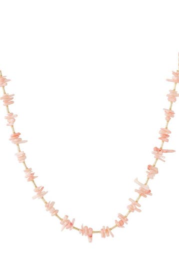 Goudlief Koraal charms ketting (Kralenkettingen, Kettingen), Verzenden, Nieuw, Zilver, Overige materialen