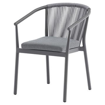 Apollo dining tuinstoel rope stapelbaar grijs, Ophalen of Verzenden, Nieuw