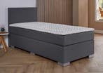 ACTIE! 1-Persoons boxspring Cannes 90 200 Antraciet, 90 cm, Eenpersoons, Verzenden, Nieuw