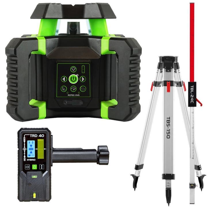 ROTEX HVG Bouwlaser Groen | Hor/Ver/Afschot | Set nu €499!, Doe-het-zelf en Verbouw, Meetapparatuur, Nieuw, Verzenden