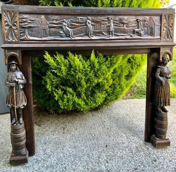 Openhaard accessoire - Eik, Antiek en Kunst