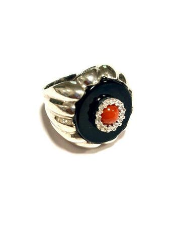 Onyx - Zilver - Ring