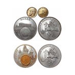 Rusland, Griekenland. 2 European Currencies Medals - Russia
