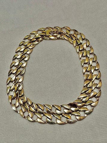 Armband - 14 karaat Witgoud, Geel goud, Roségoud - Gourmette, Nieuw