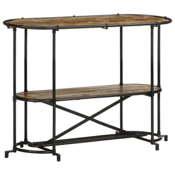 vidaXL Wandtafel 110x42x76 cm massief gerecycled hout, Verzenden, Nieuw