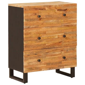 vidaXL Opslag Dressoir 60 x 33 x 75 cm Massief Mango Hout, Huis en Inrichting, Kasten | Overige, Verzenden, Nieuw