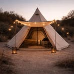 Ruime glamping tipi tent - 6-persoons | 450 x 390 x 300 cm, Verzenden, Nieuw