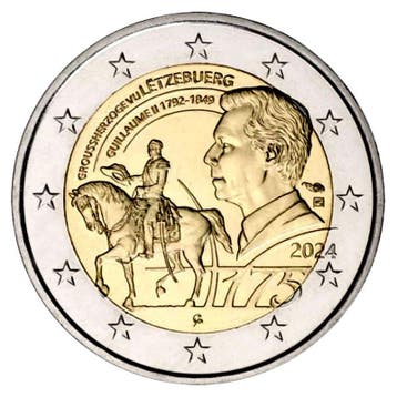 Luxemburg 2 Euro Willem II 2024 UNC, Verzenden