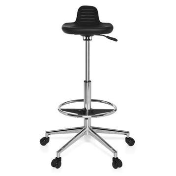 Werkkruk/Verhoogde Bureaustoel | Kunstleder | Zwart |, Verzenden, Nieuw