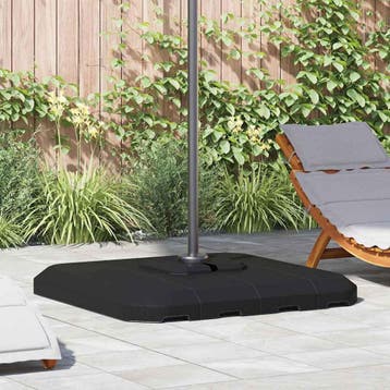 vidaXL Vrijhangende parasolvoet 130kg Zwart Hoogwaardig, Verzenden, Nieuw, Minder dan 1 meter, Parasolvoet