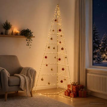 vidaXL Metalen kerstboom KUOPIO 210 cm Staal Goud, Verzenden, Nieuw