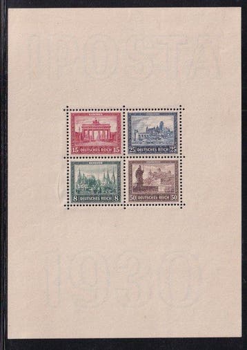 Duitse Rijk 1930 - Blockausgabe: Internationale, Gestempeld