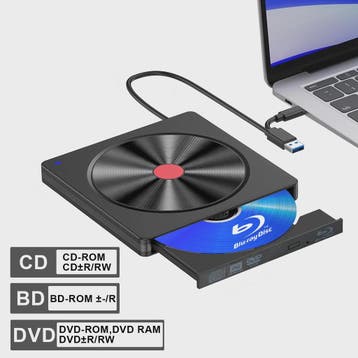 Externe Blu-ray Drive USB 3.0 & Type-C - Draagbare BD/DVD/CD, Verzenden, Nieuw