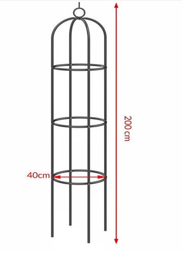 Rozenkolom Set van 4 Zwart 200x40cm (Tuinbogen pergola), Verzenden, Nieuw