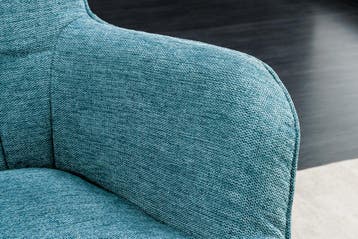 Moderne fauteuil SCANDINAVIA blauw getextureerde massief, Huis en Inrichting, Fauteuils, Ophalen of Verzenden, Nieuw